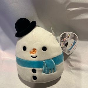 Squishmallow Manny the Snowman 5” Christmas Plush 2019 KellyToy Stuffed Animal,